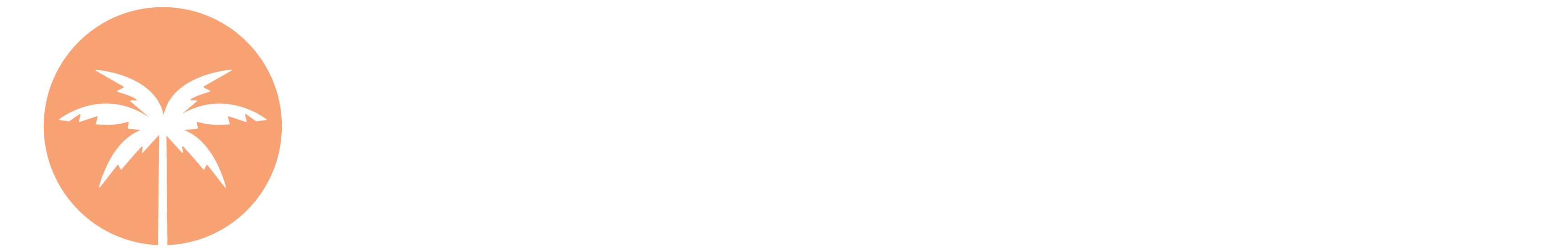 The Cottages at Corpus Christi logo with a palm tree.
